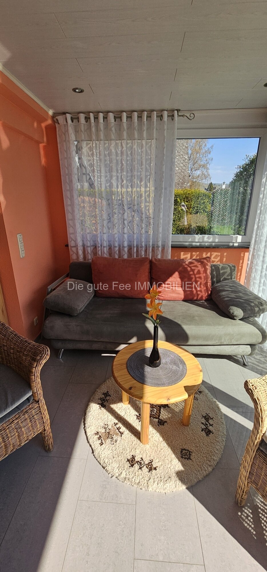 Wohnzimmer im Wintergarten